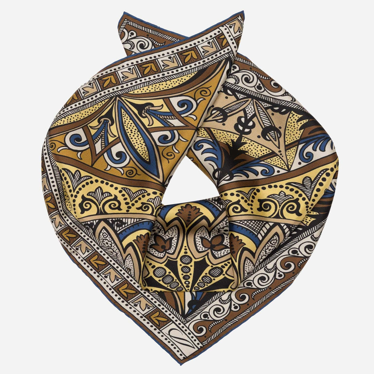 Yellow Italian Silk Neckerchief Bandana