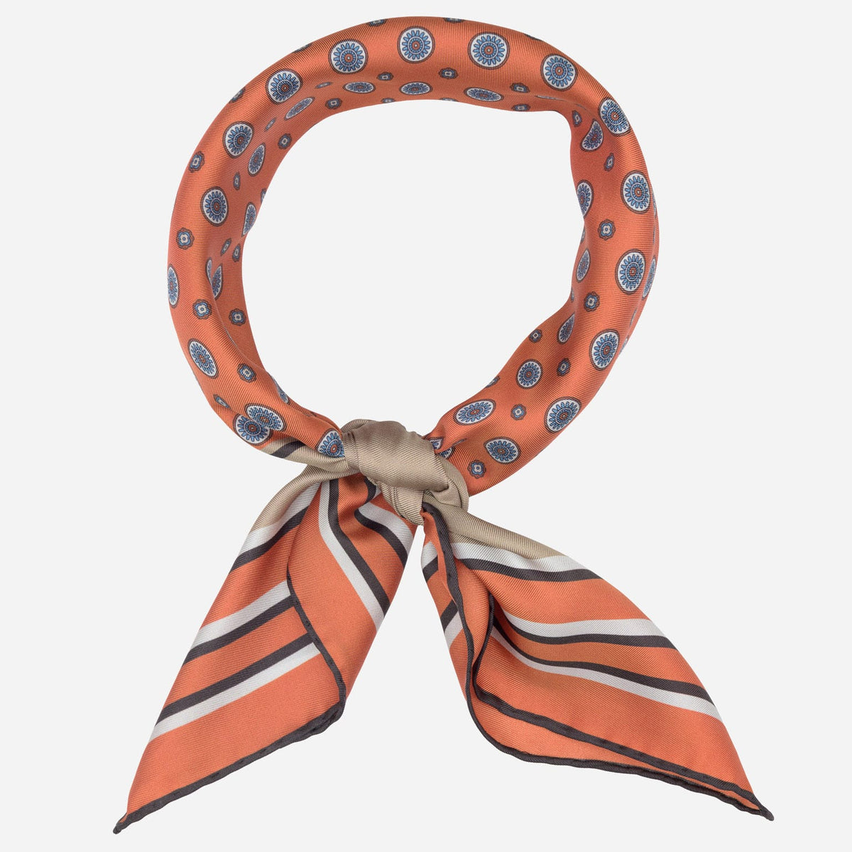 Tangerine Italian Silk Neckerchief