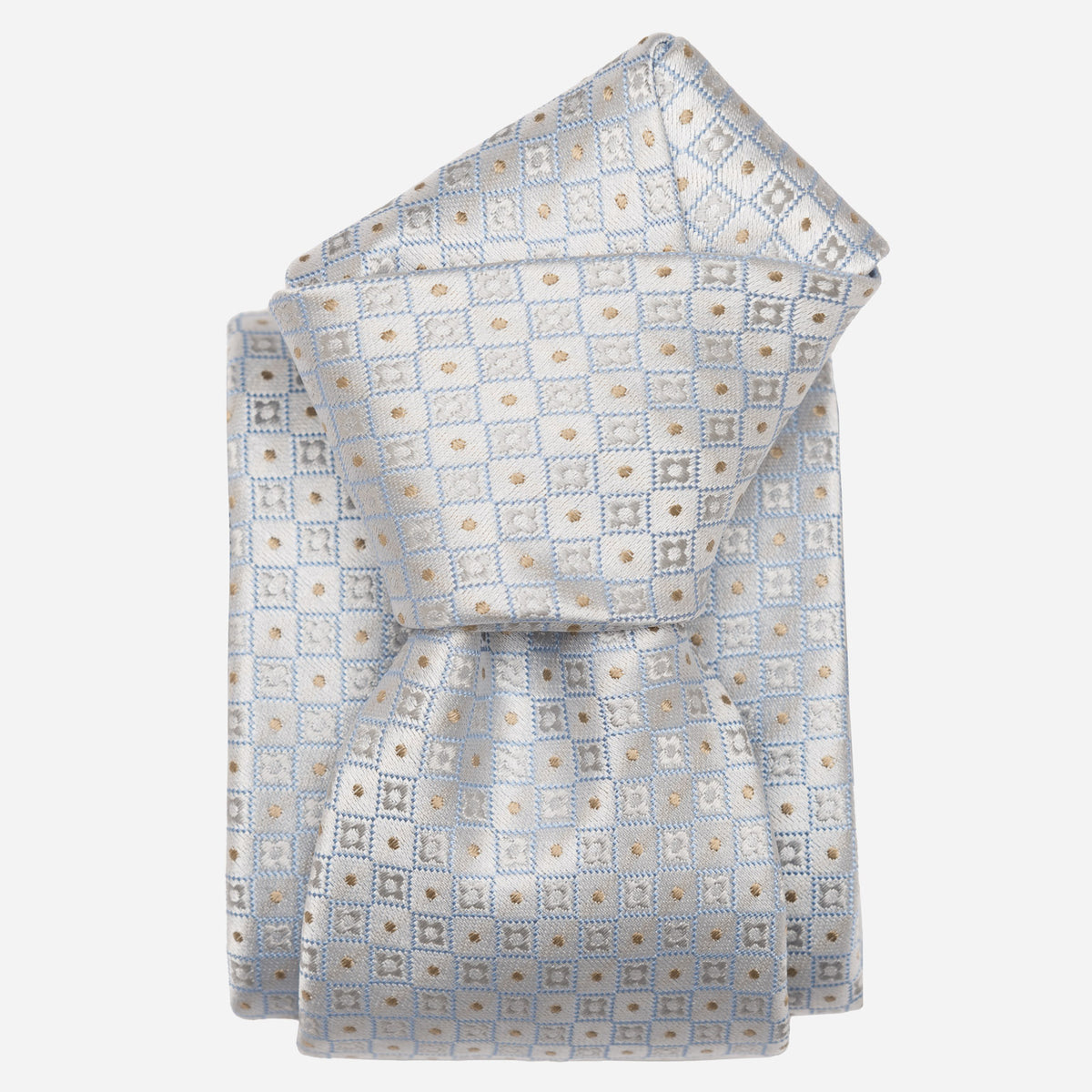 Pale Blue Luxury Designer Silk Tie