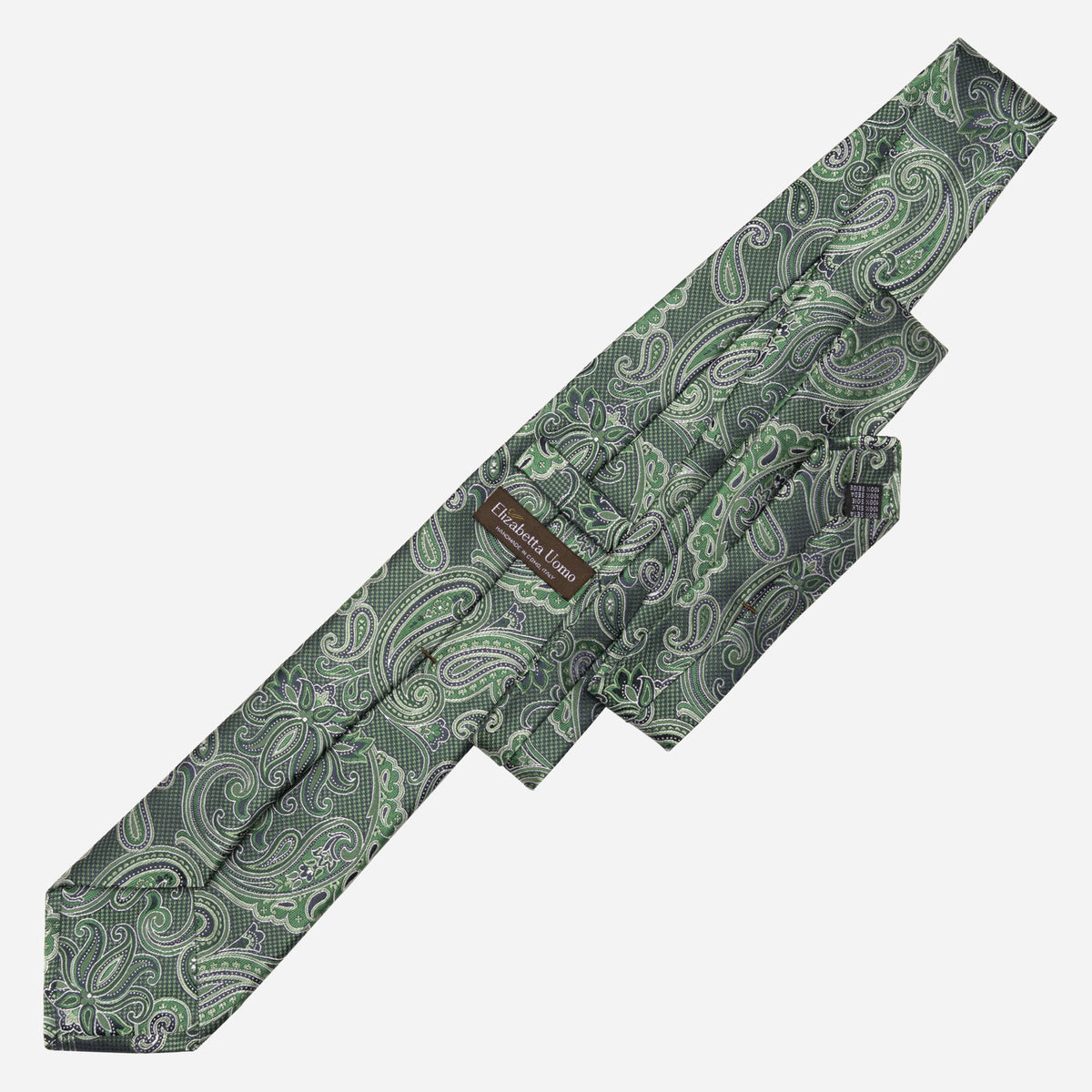 Green Woven Paisley Italian Silk Tie