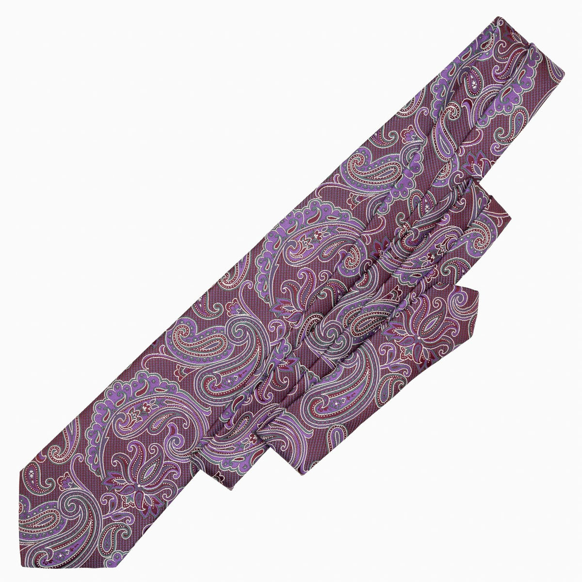 Magenta Woven Paisley Italian Silk Tie
