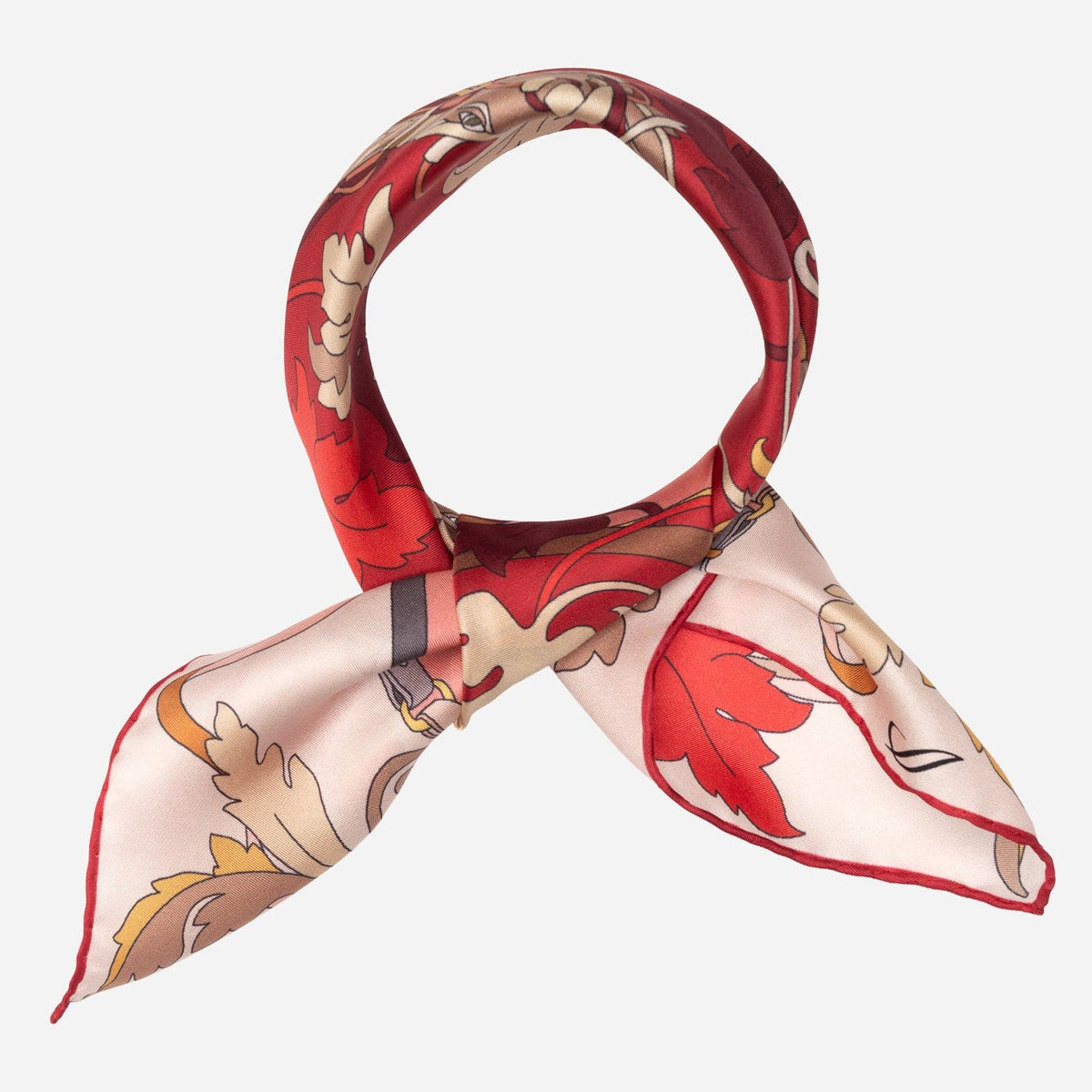 Women's Silk Bandana Berry Red