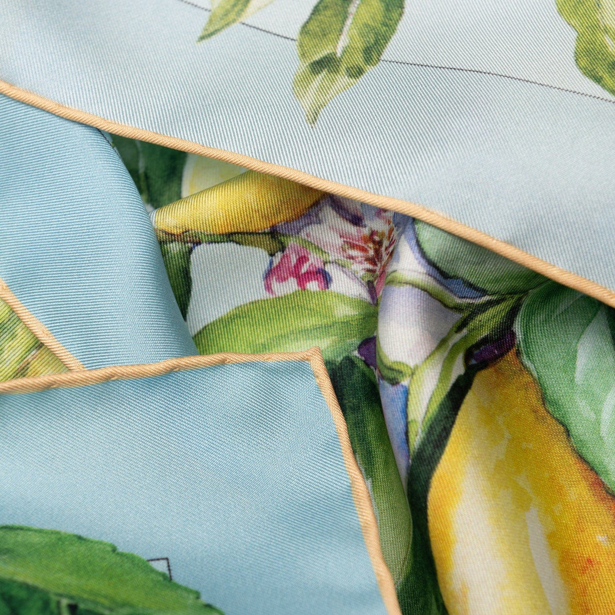 Sky Blue Italian Silk Square Scarf