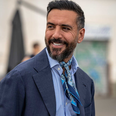 Messina - Silk Neckerchief - Azure