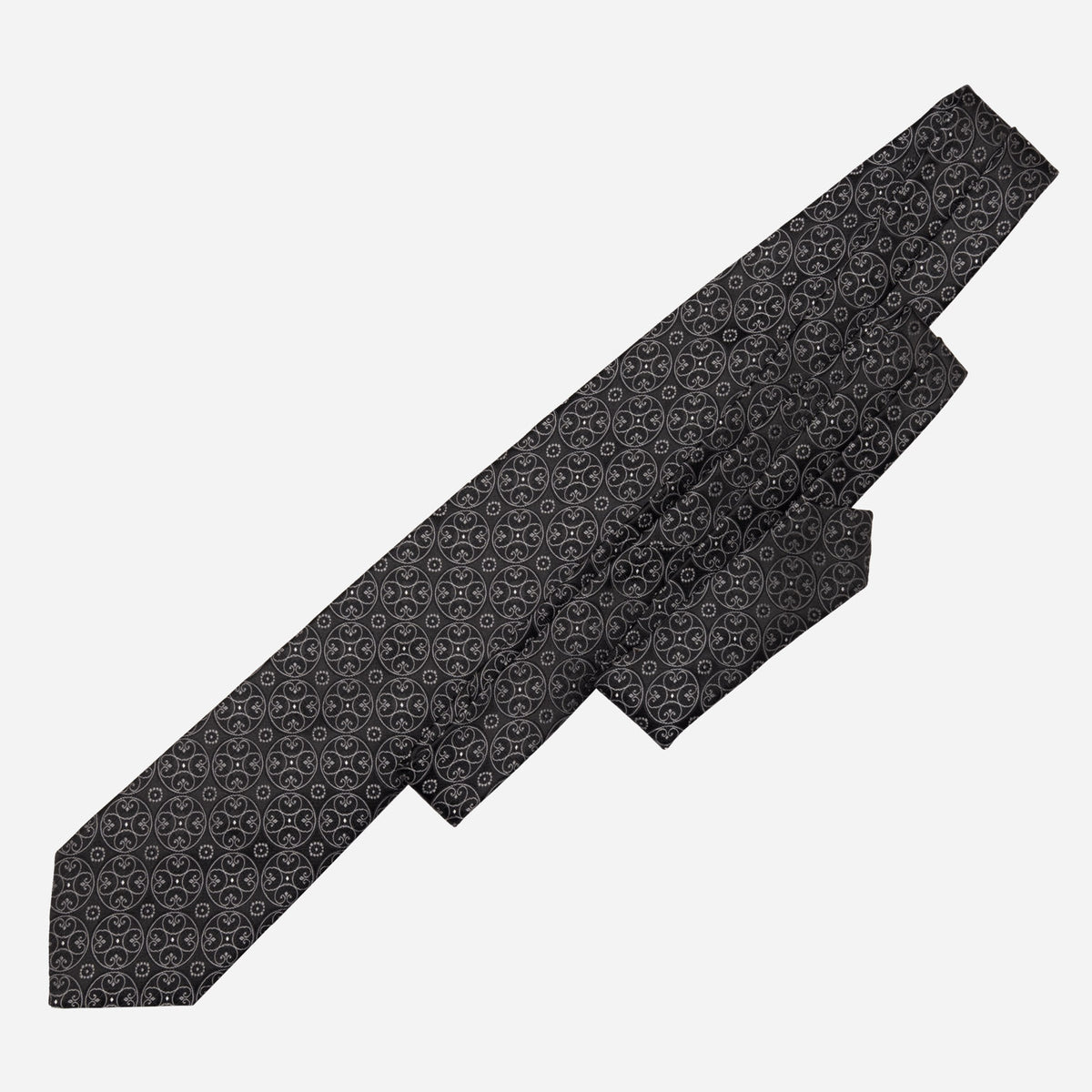 Woven Charcoal Italian Handmade Silk Tie