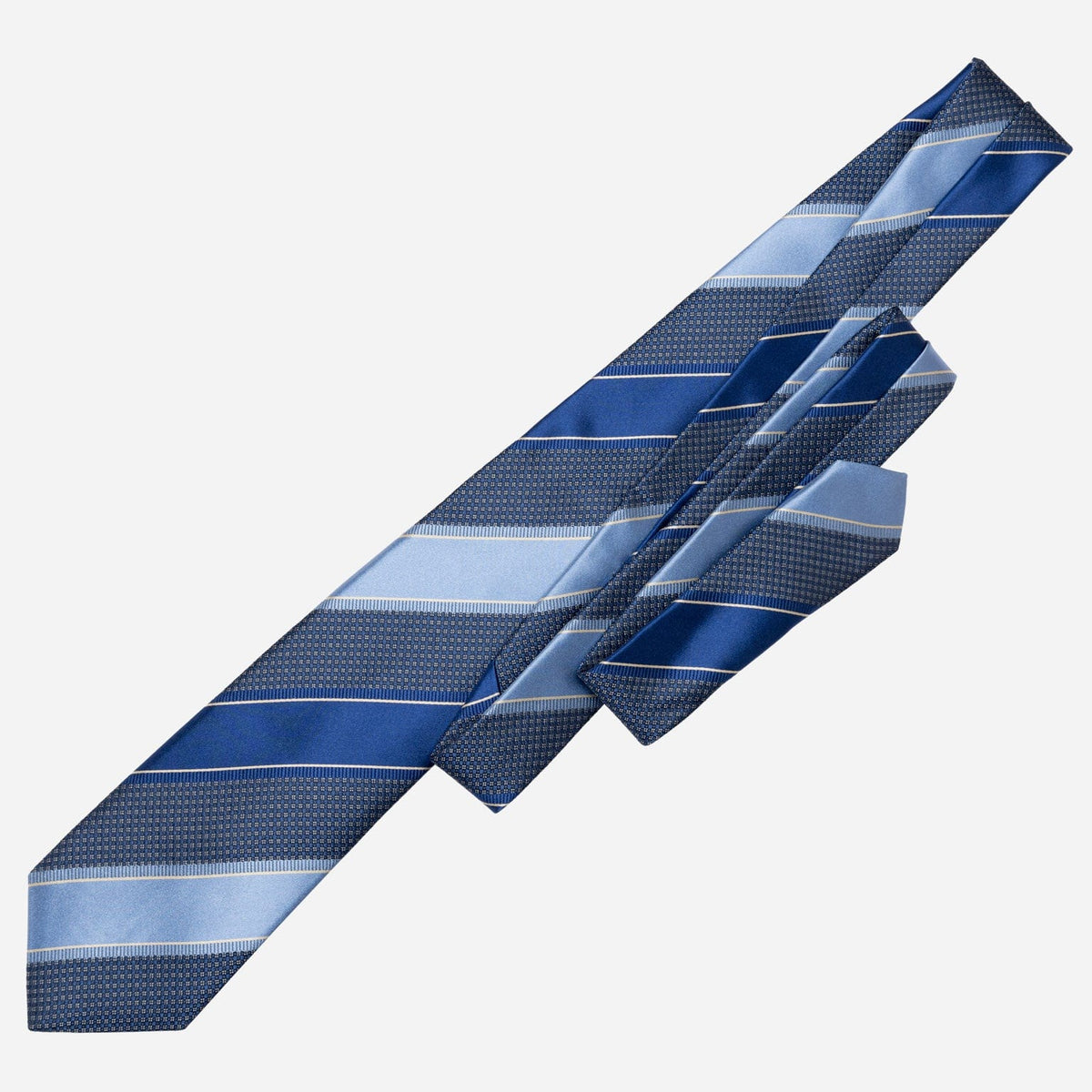 Blue Stripe Italian Silk Handmade Tie