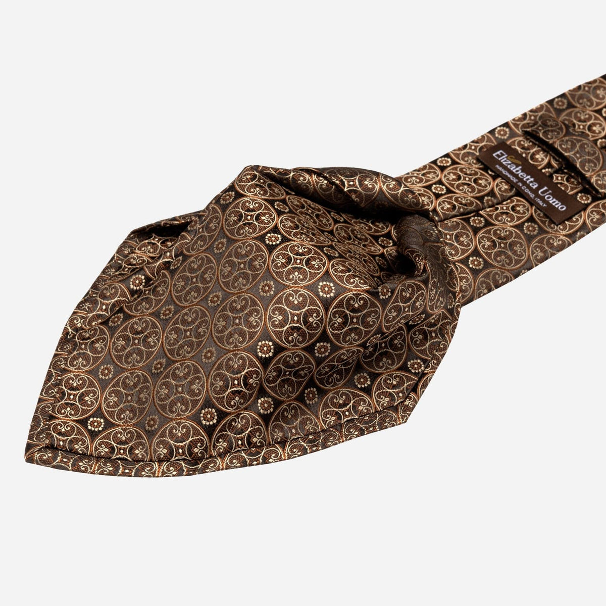 Vintage Designer Men&#39;s Silk Tie - Brown