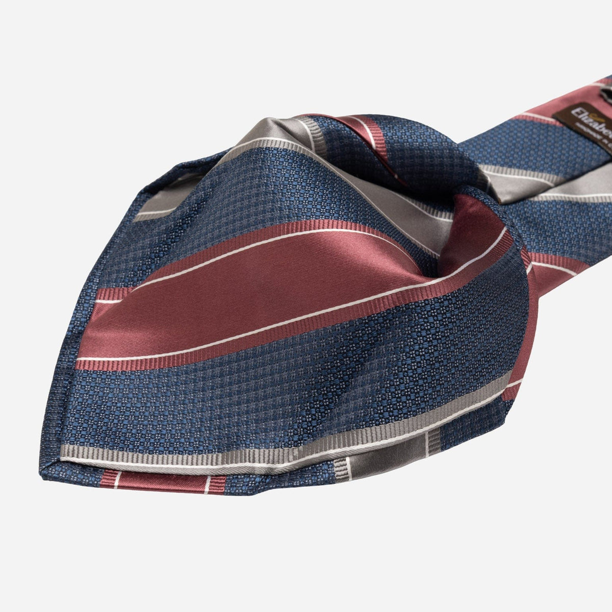 Italian Designer Navy and Burgundy Tie