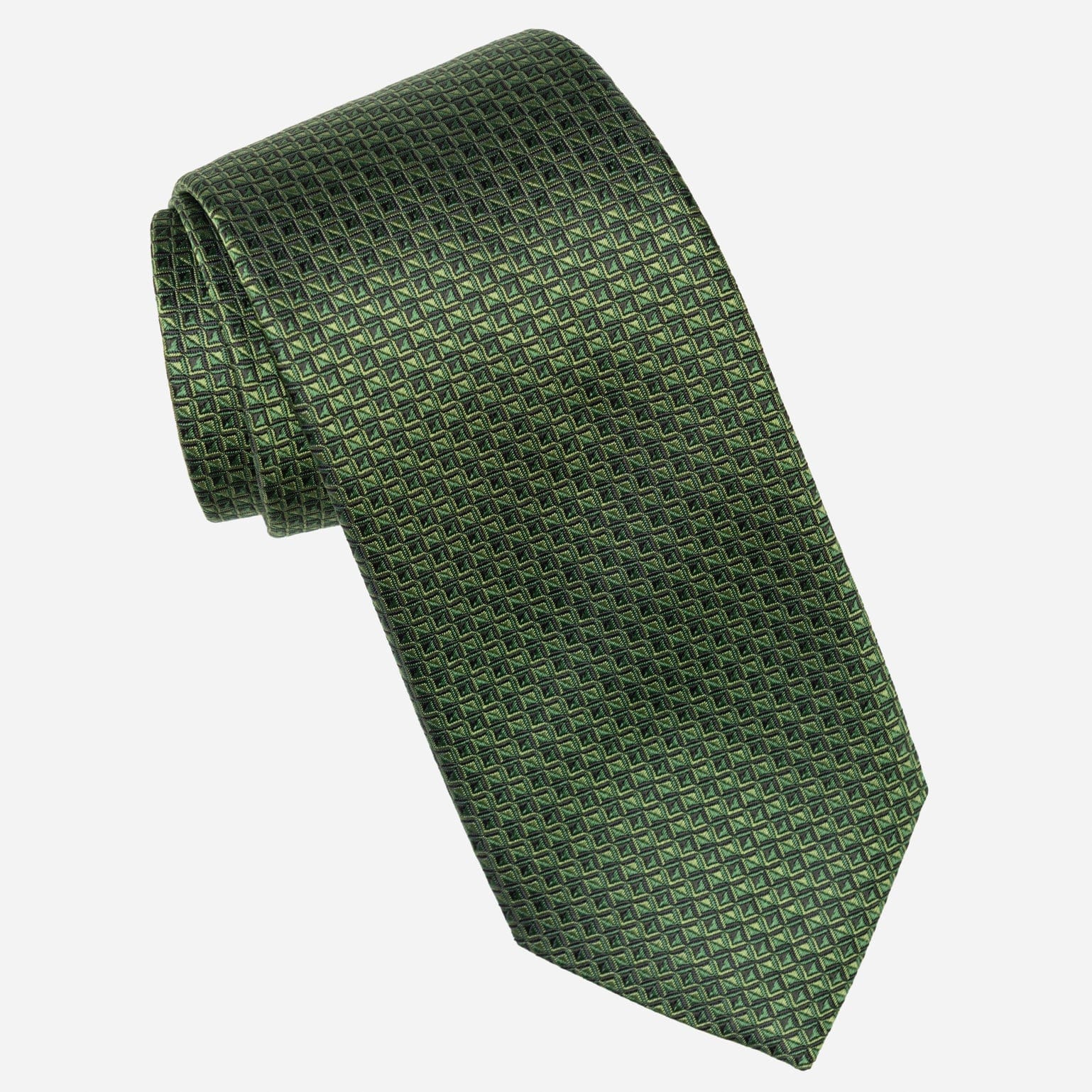 Men's Designer Italian Green Silk Tie