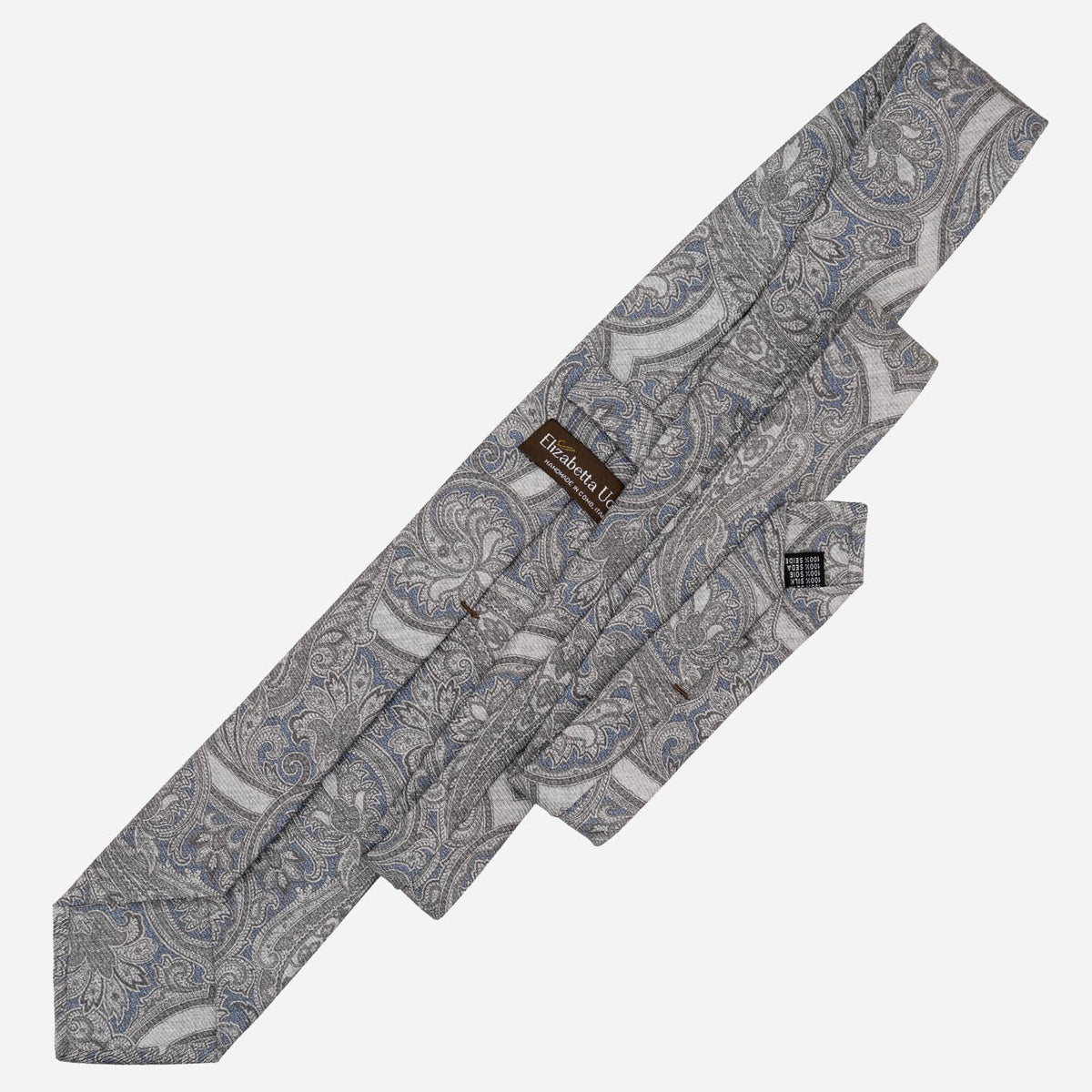 Misty Blue Handmade Italian Silk Tie 