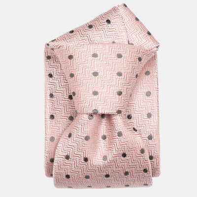 Pink Polka Dot Italian Handmade Silk Tie