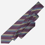 Designer Plum Striped Silk Tie