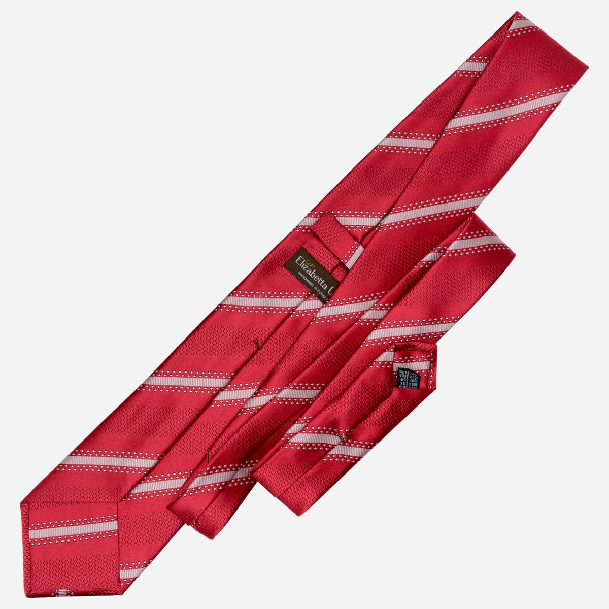 Italian Designer Red Striped Tie