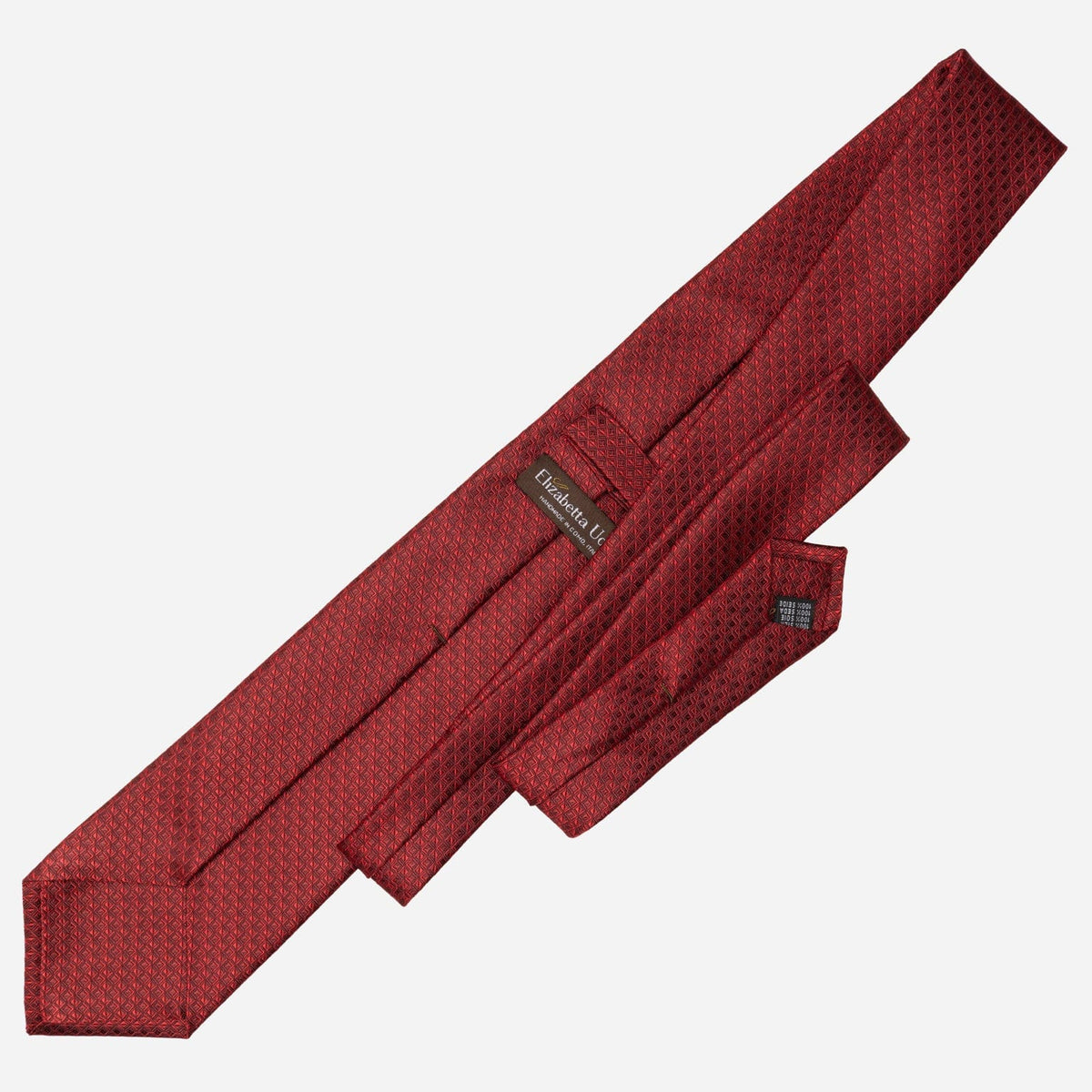 Men's Designer Italian Silk Tie Ruby Red