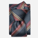 Sage Green Striped Italian Silk Tie