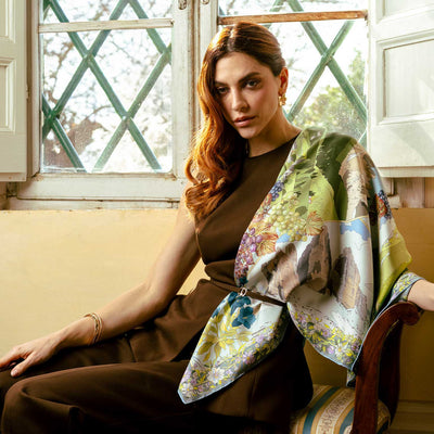 Celebrating Trentino Handmade Italian Silk Scarf