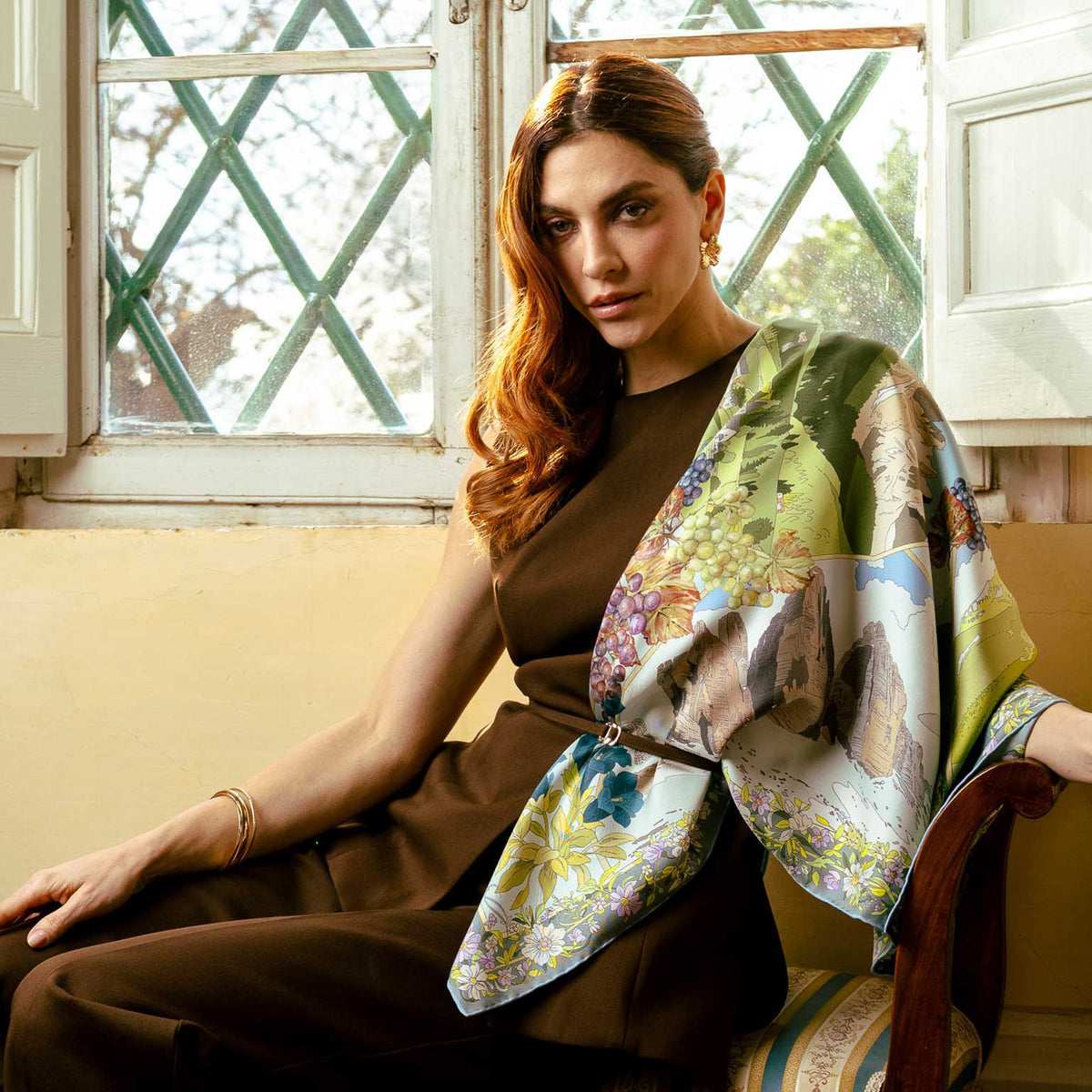 Celebrating Trentino Handmade Italian Silk Scarf