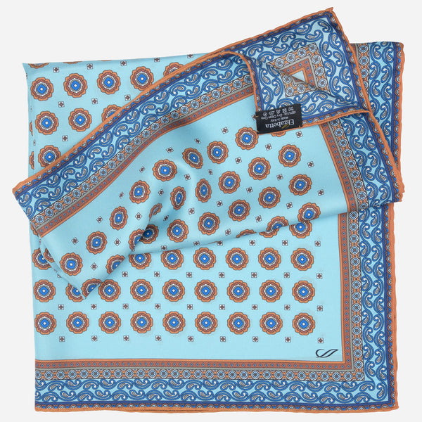 Blue Silk Neckerchief - Made in Italy
