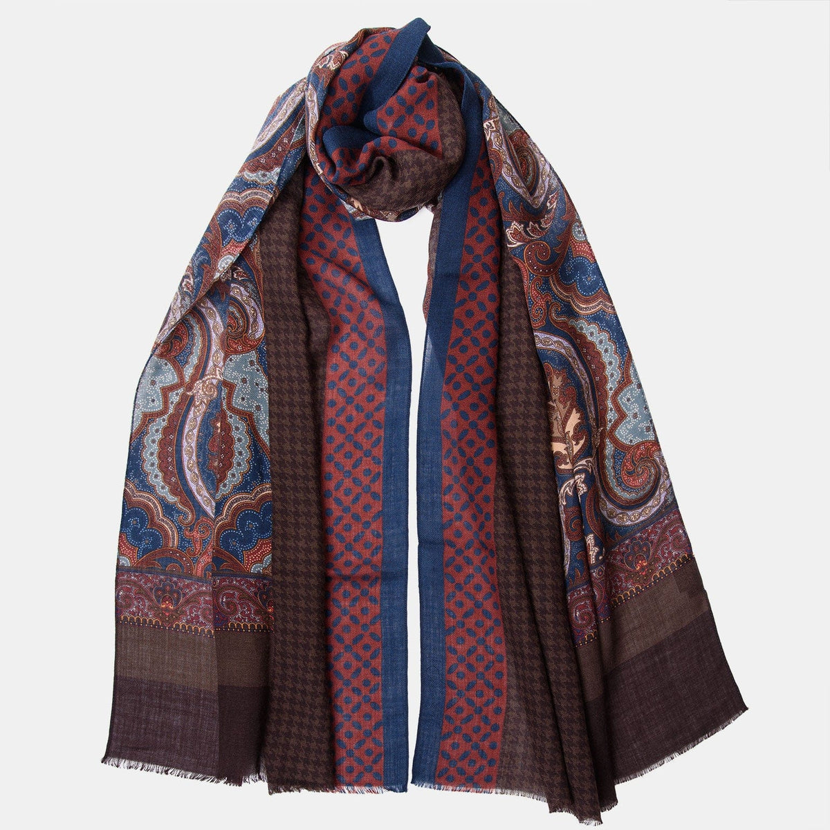 Burgundy Lightweight Italian Wool Scarf