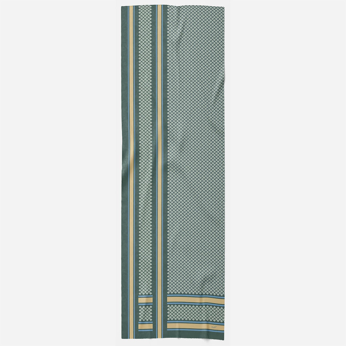 Green Italian Designer Wool Scarf