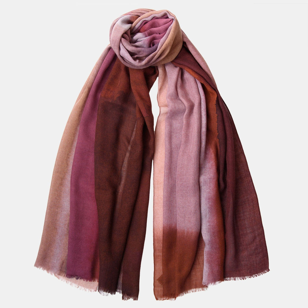 Burgundy Italian Wool Silk Scarf