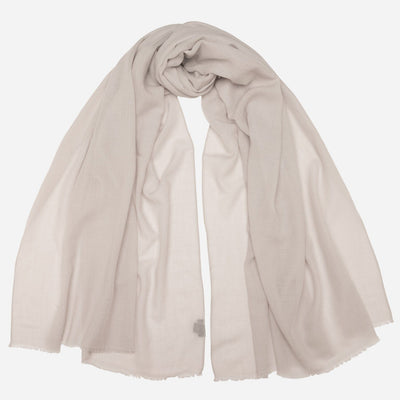 Silver Grey Italian Wool Silk Scarf