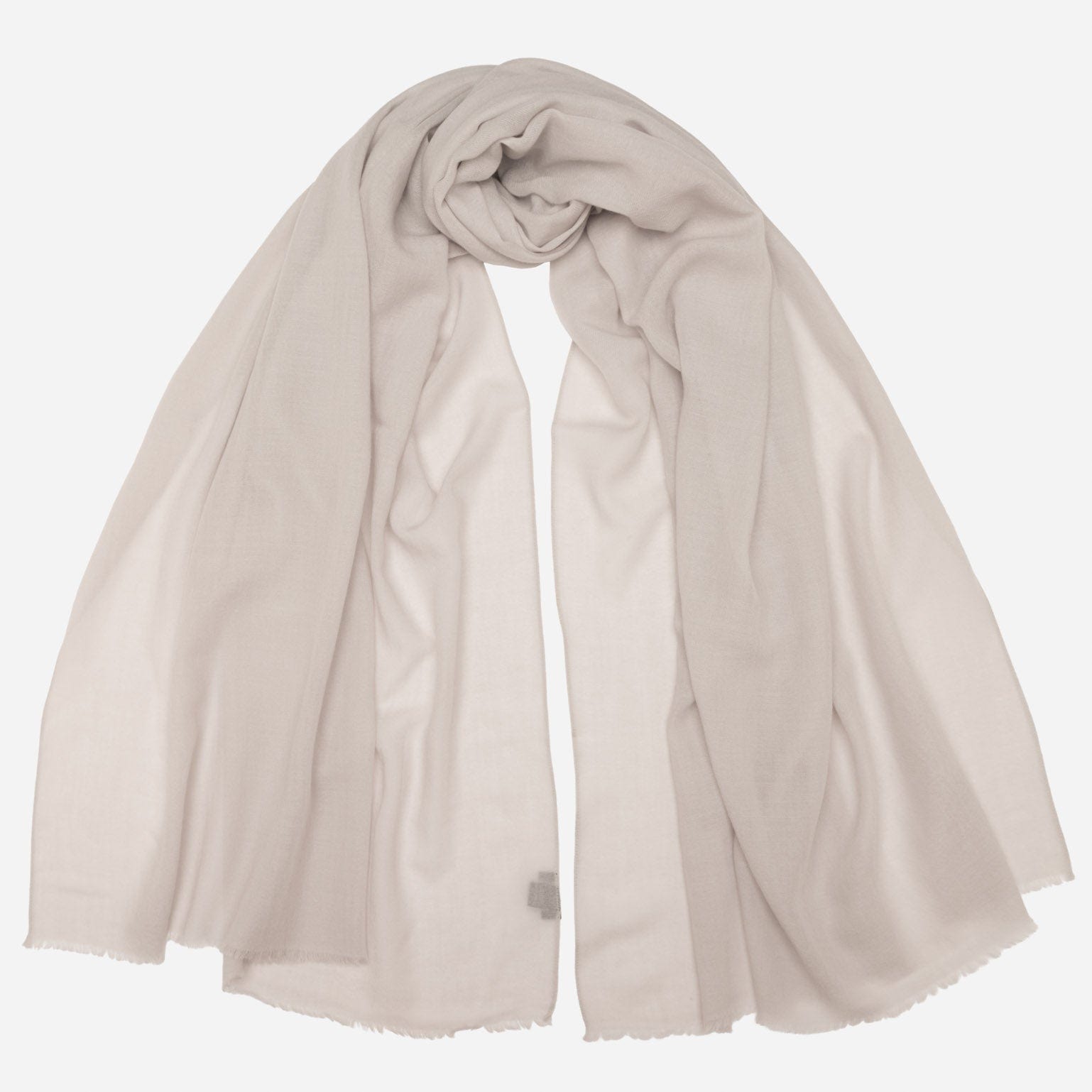 Silver Grey Italian Wool Silk Scarf