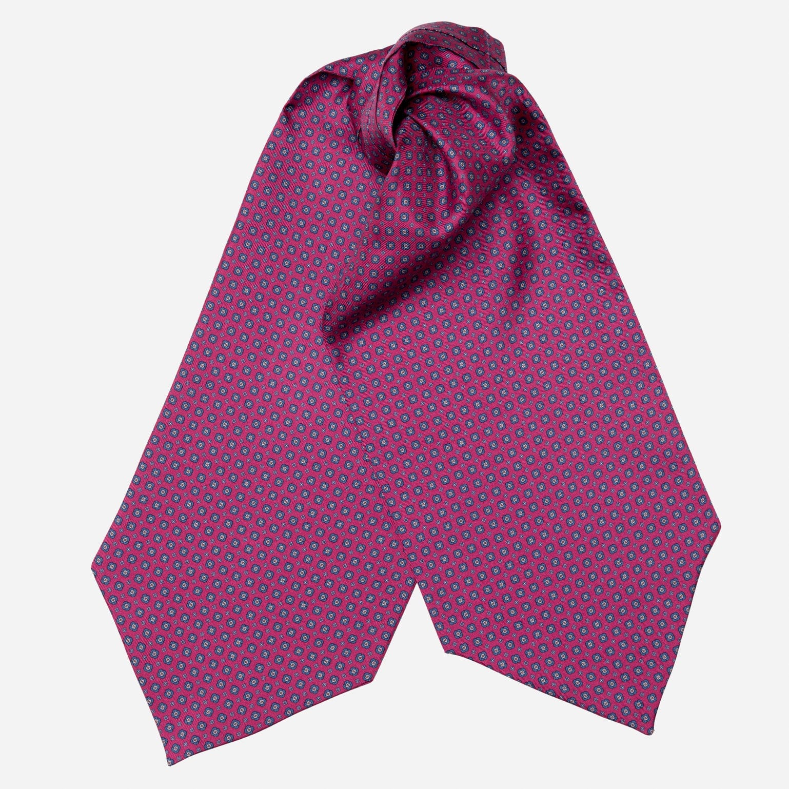 Magenta Italian Silk Ascot Tie Day Cravat