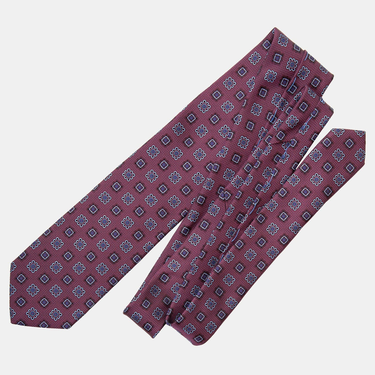 Extra Long Italian Silk Jacquard Tie - Made in Como Italy
