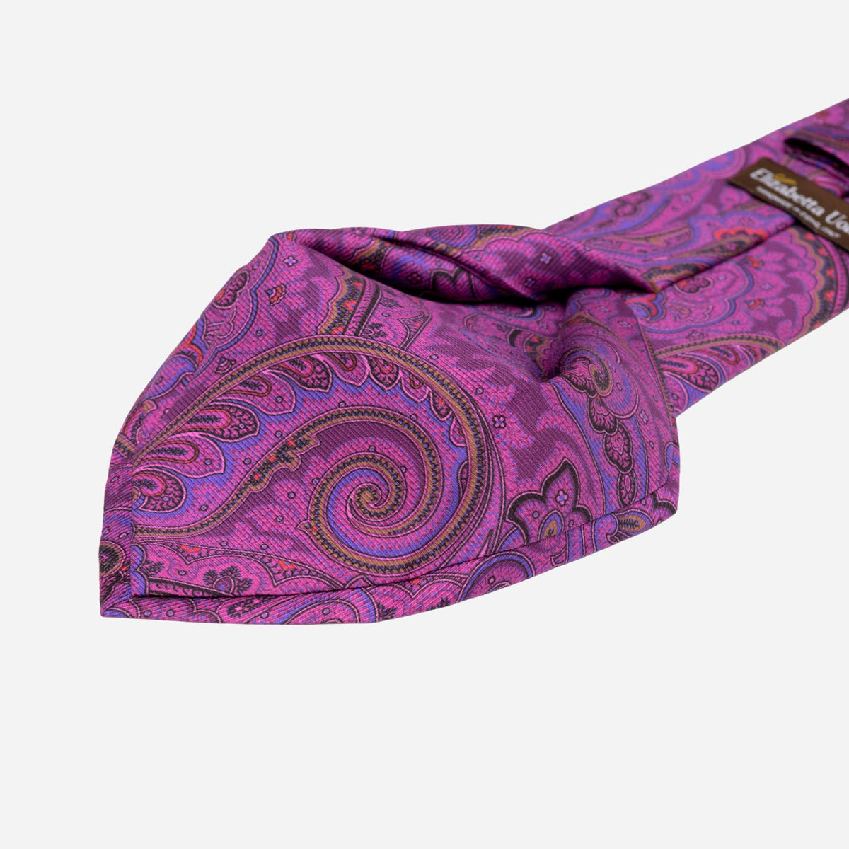 Magenta Paisley Handmade Italian Silk Tie