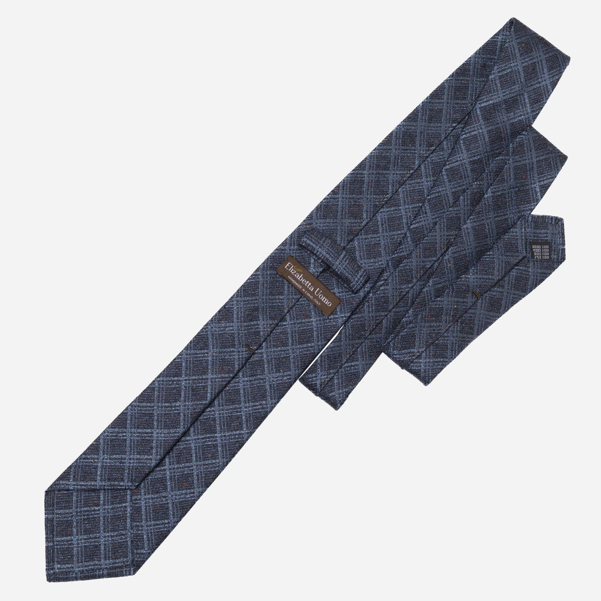 Blue Plaid Italian Silk Jacquard Tie