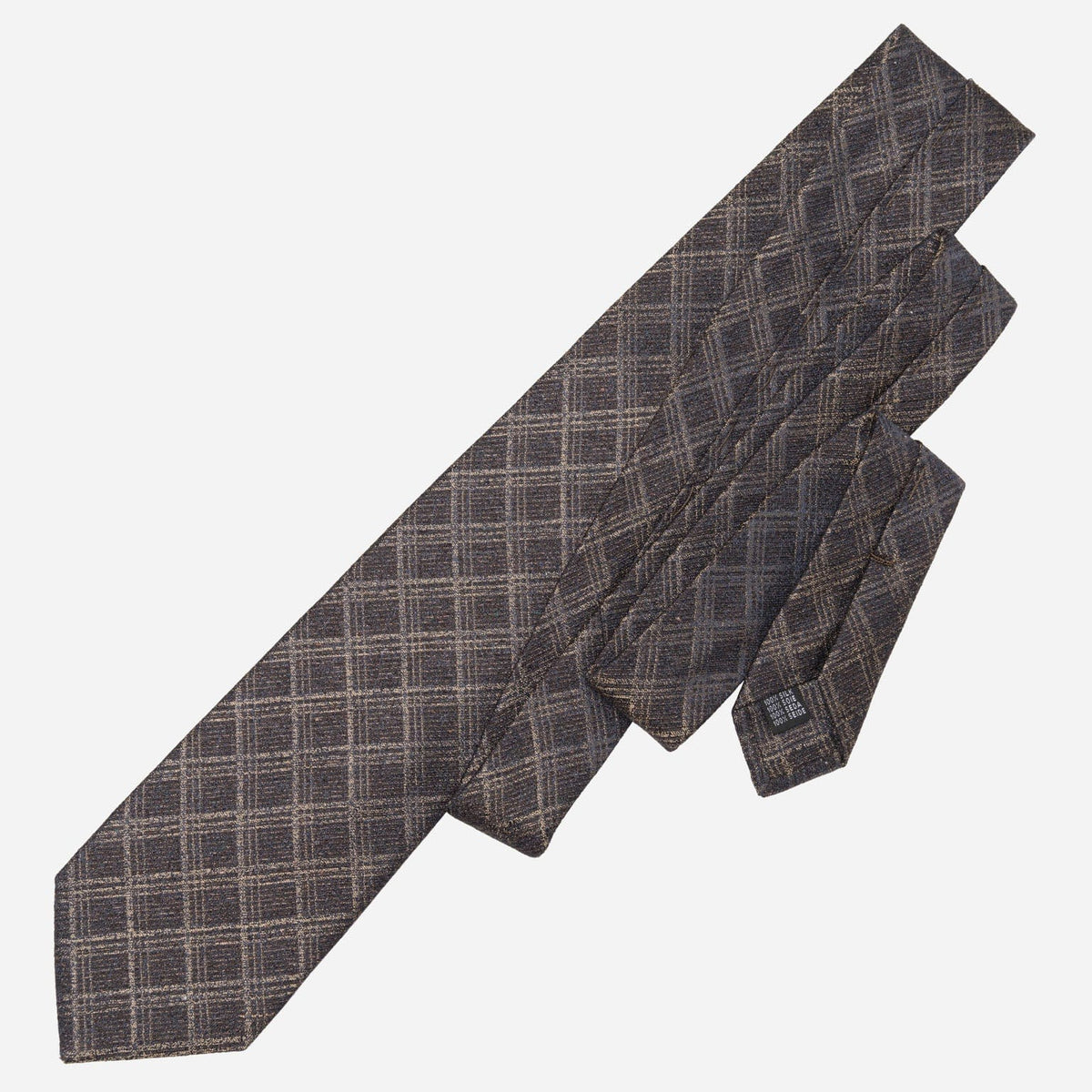 Bronze Plaid Italian Silk Jacquard Tie