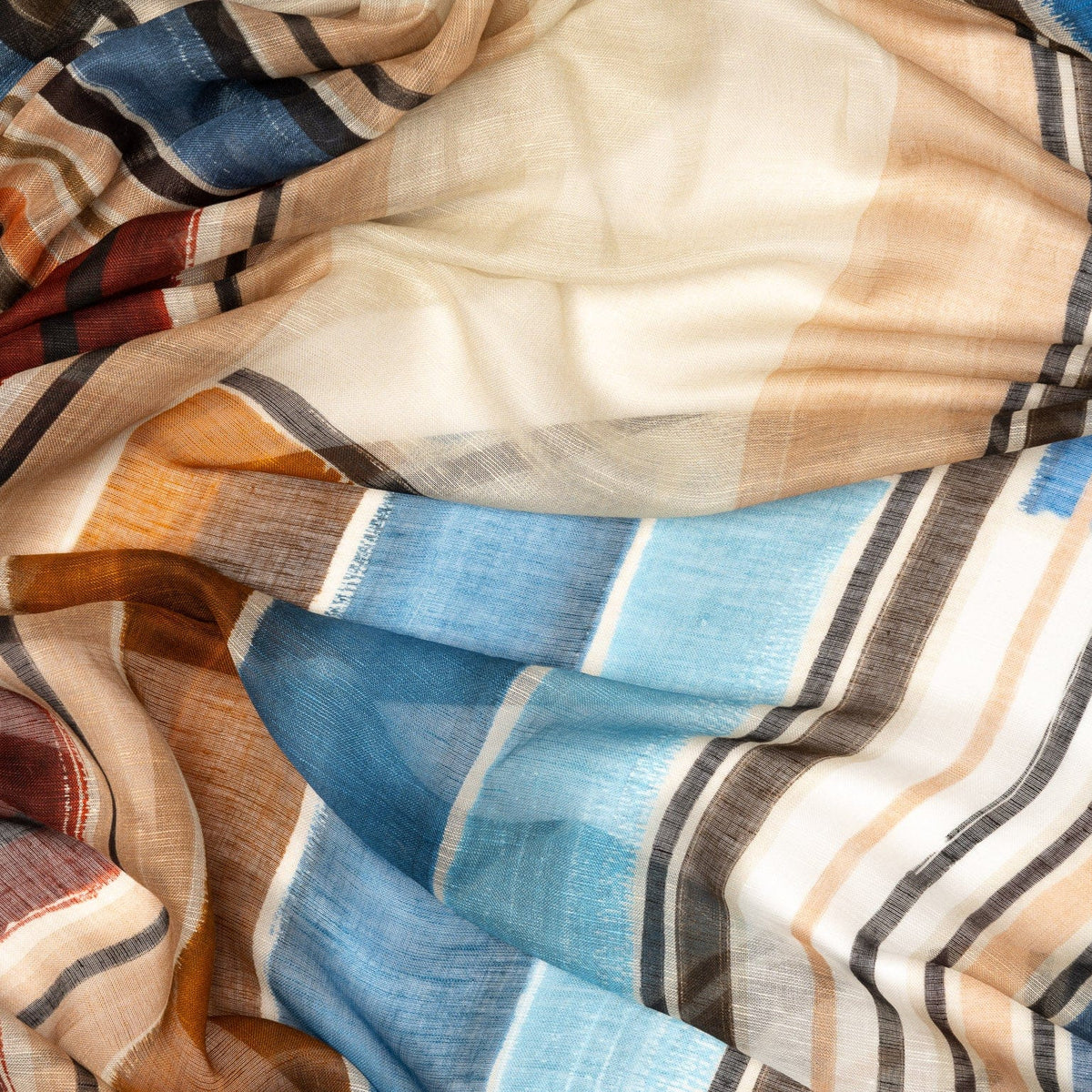 Italian Designer Modal Linen Silk Scarf