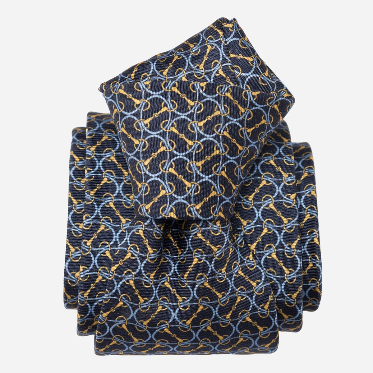 Luxury Navy Equestrian Handmade Silk Tie