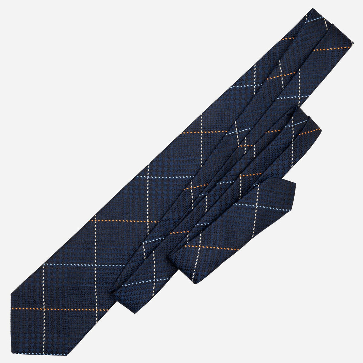 Navy Prince of Wales Designer Silk Tie