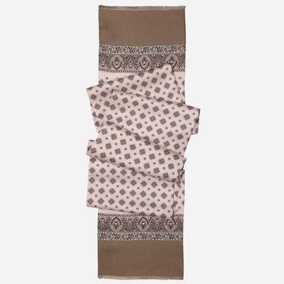 Italian Designer Men's Pink Silk Scarf