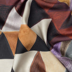 Plum Italian Designer Silk Scarf