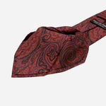 Tuscan Red Paisley Italian Silk Tie