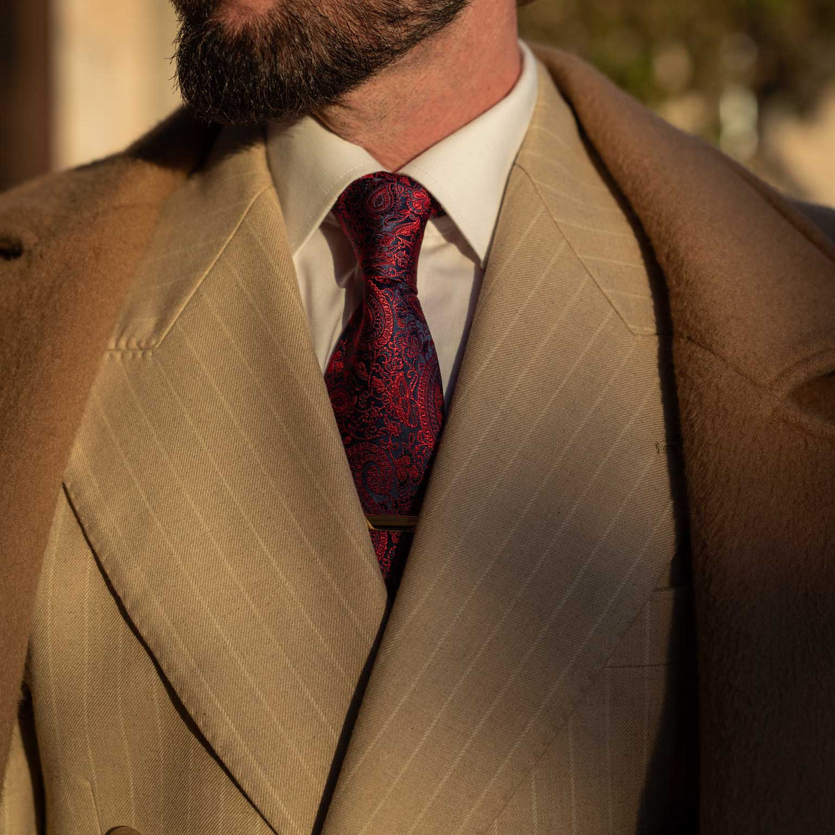 Handmade pink silk ascot tie