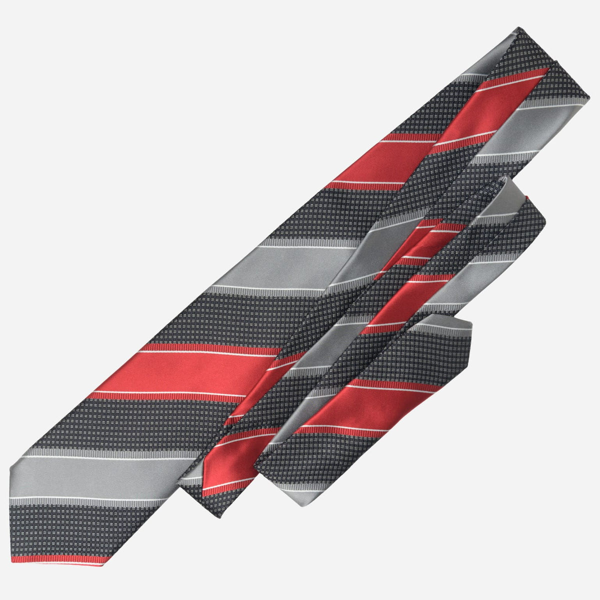 Red Striped Handmade Italian Silk Tie