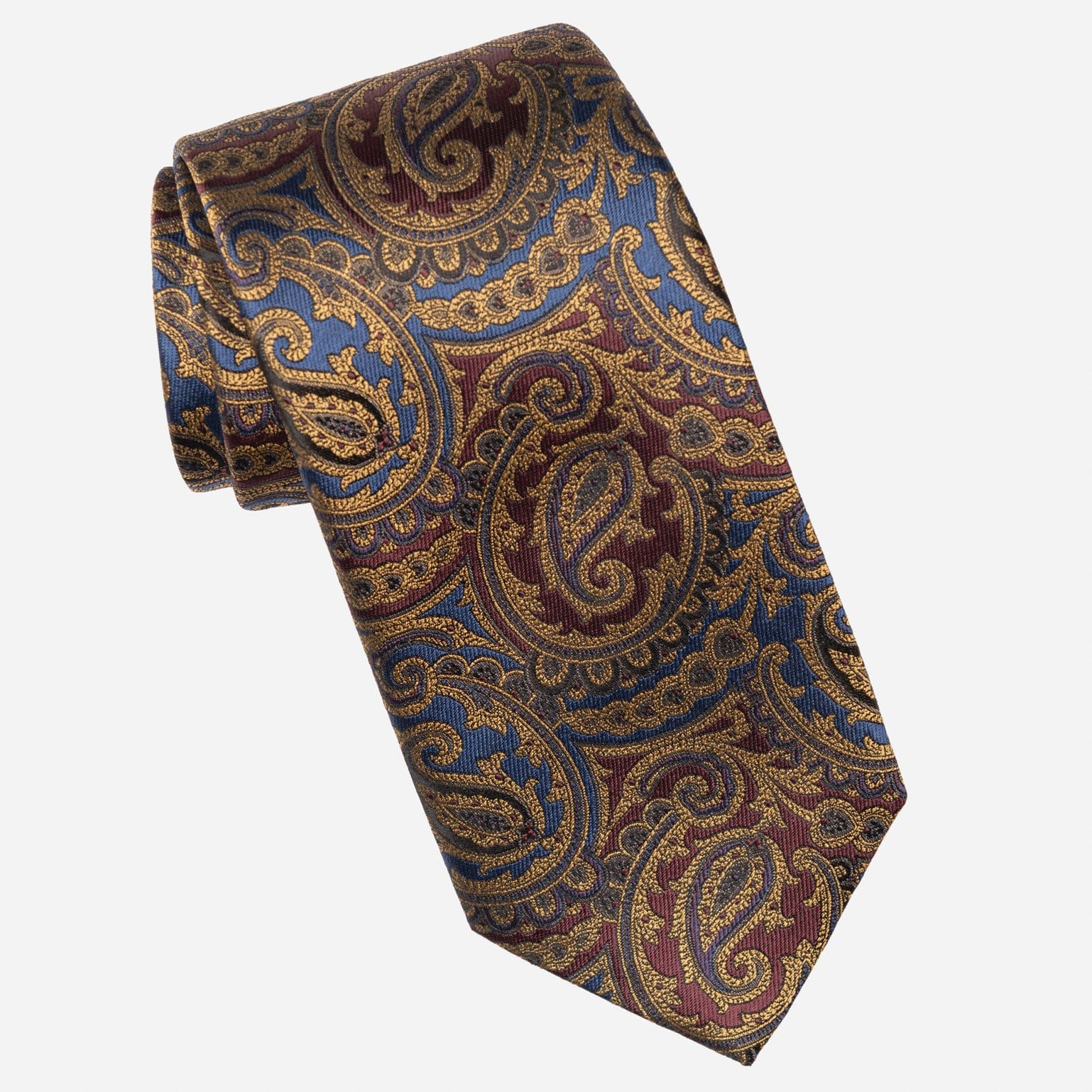 Men's Ruby and Sapphire Silk Tie