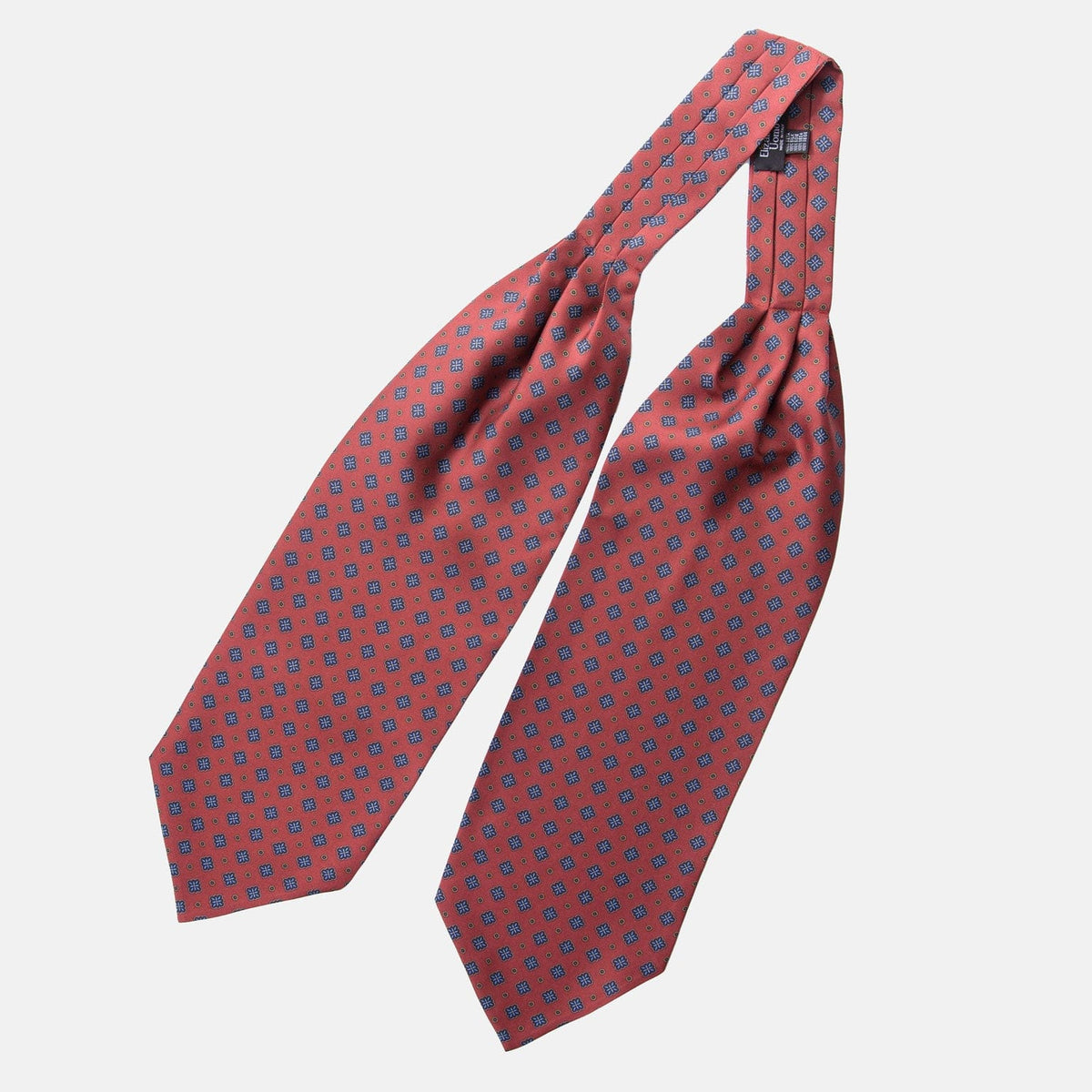 Italian Silk Ascot Tie Day Cravat - Red