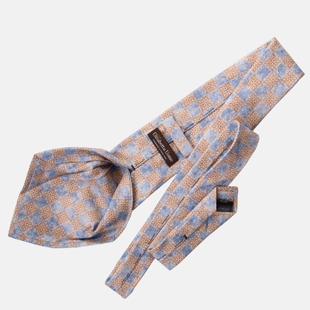 Handmade Italian Silk Bourette Tie - Blue