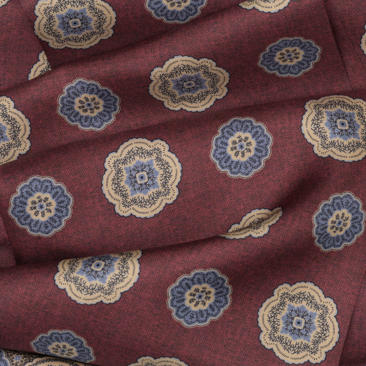 Men's Burgundy Silk Scarf Made in Italy