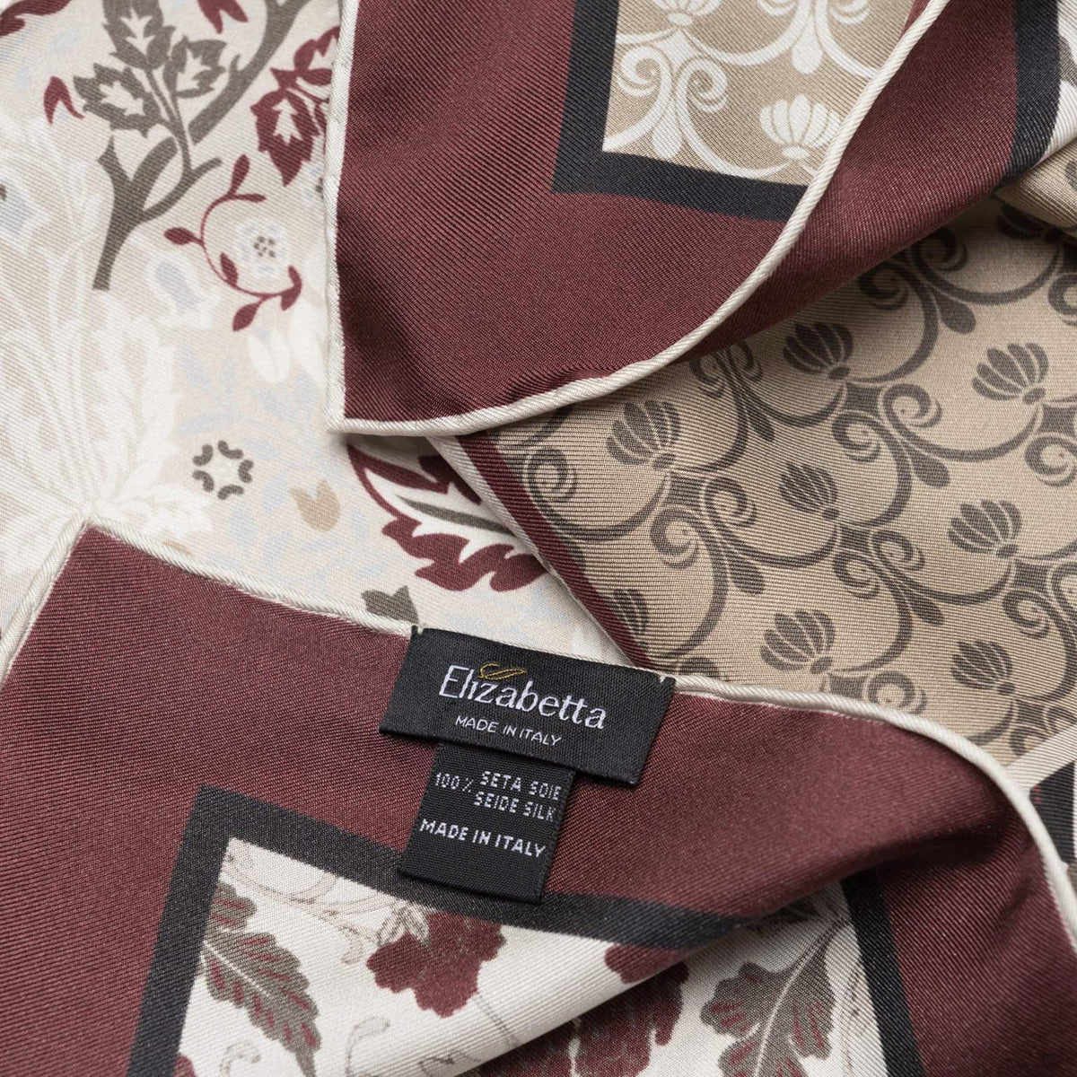 Maroon Italian Silk Neckerchief