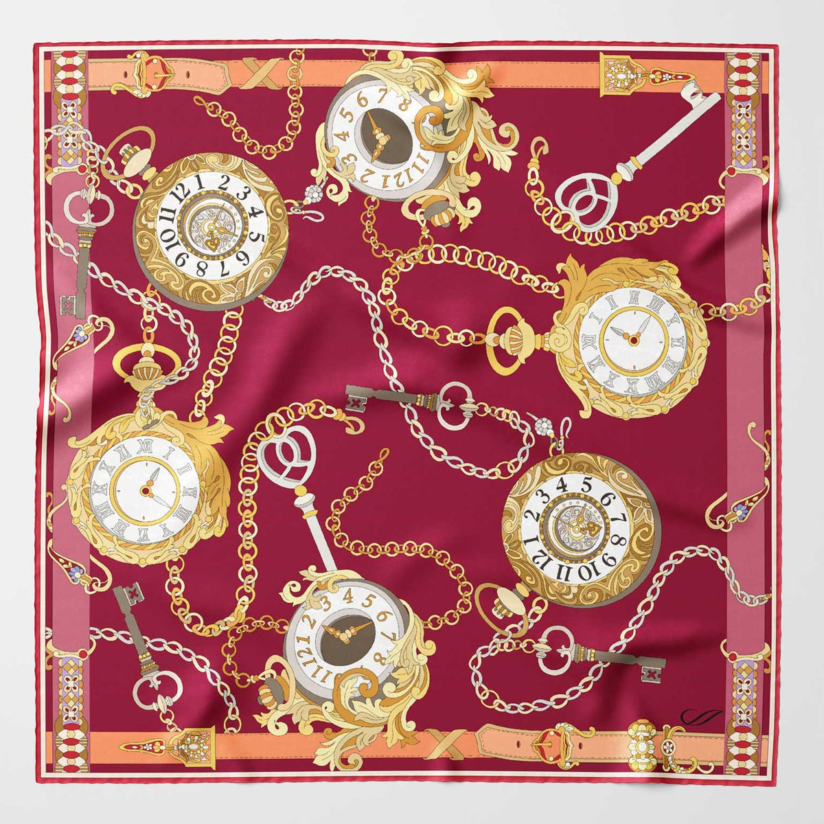 Cerise Silk Italian Pocket Square