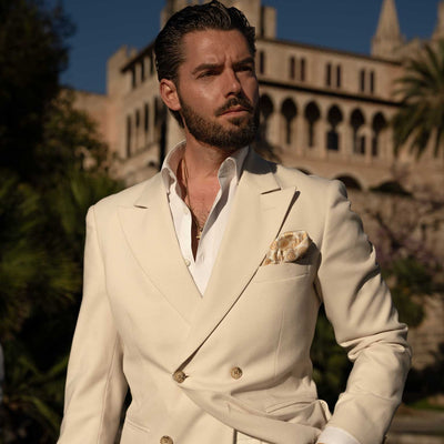 luxury yellow silk pocket square hand rolled hems