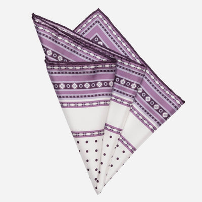 Lilac Silk Italian Suit Pocket Square