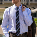 Black Striped Handmade Italian Silk Tie