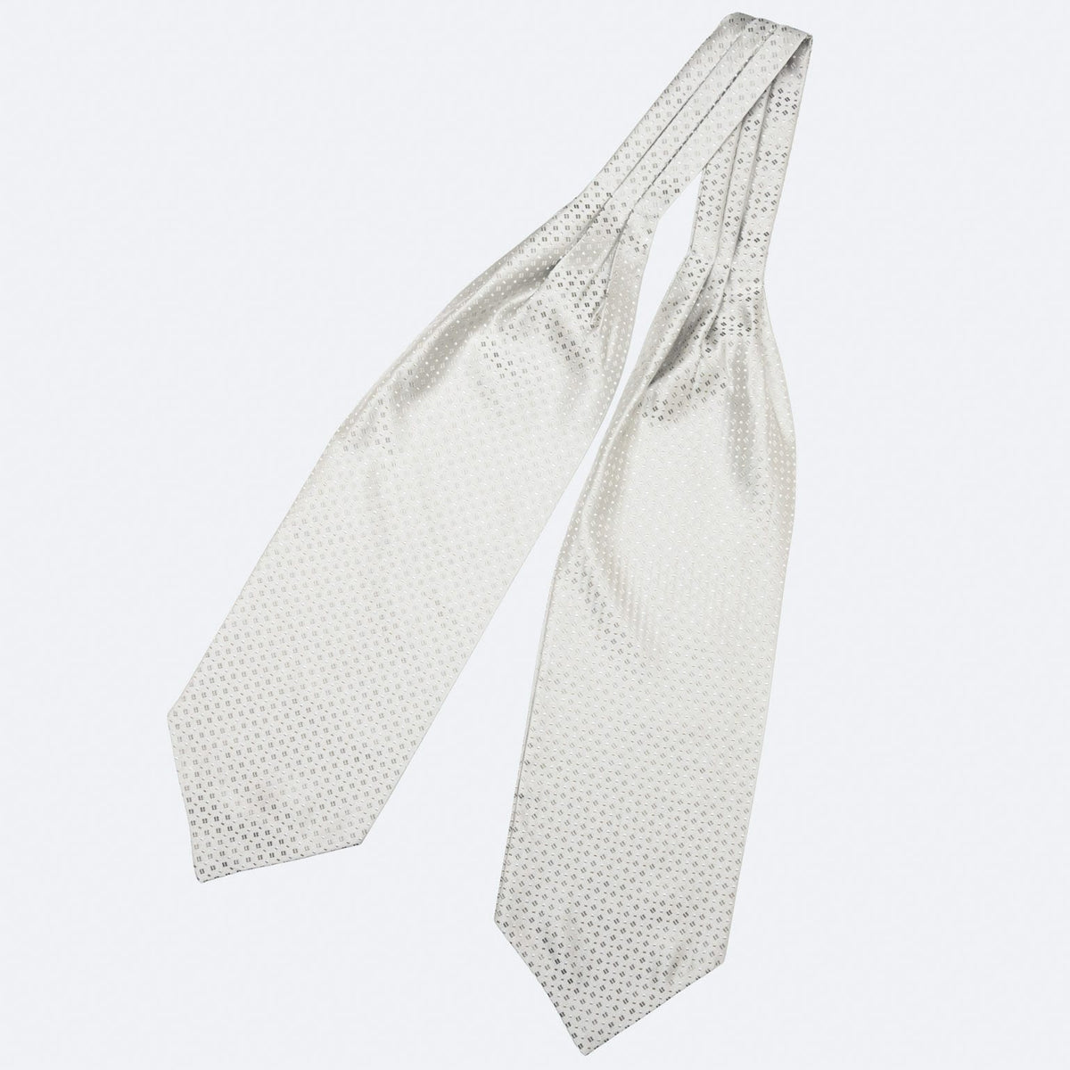 Silver Italian Silk Ascot Tie